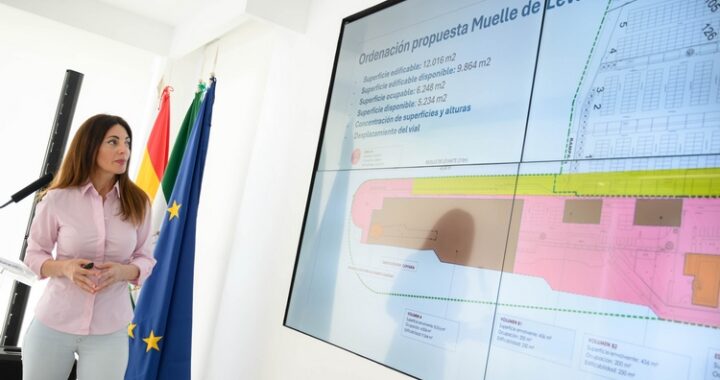 Rosario Soto, presidenta de la APA, en la presenta de la ordenación de superficies y alturas propuesta en el Muelle de Levante (1)