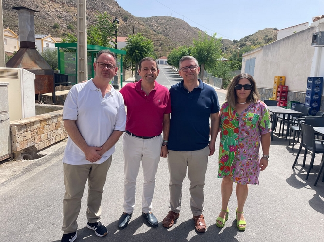 ANTONIO DÍAZ Y CRISTINA EGEA JUNTO AL COORDINADOR DEL PP EN EL ALMANZORA, GUILLERMO CASQUET, Y EL ALCALDE DE SUFLÍ RAÚL GUIRAO