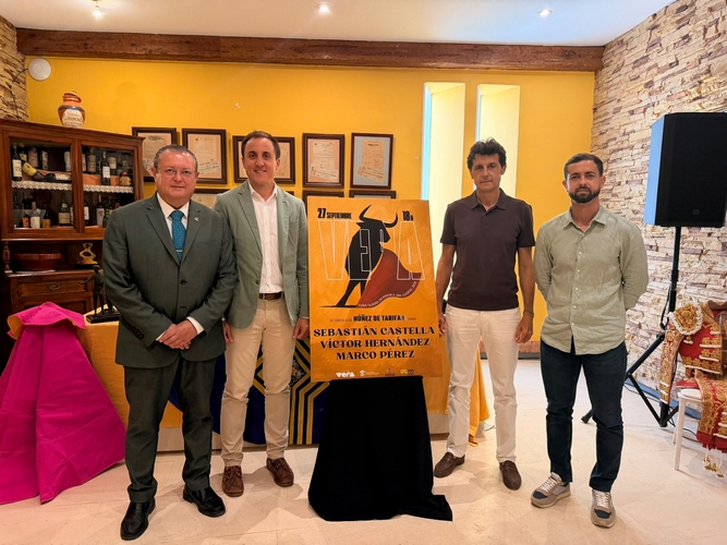 Ginés Carmona, Alfonso García Alcalde de Vera, Antonio Soler concejal de cultura y Ruiz Manuel